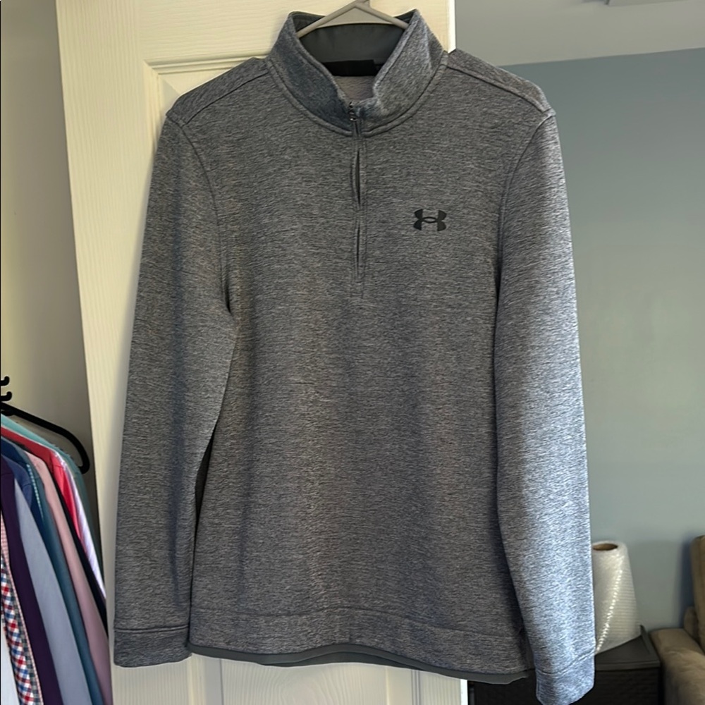 Under Armour Heather Gray Quater Zip. Size M. Like new.